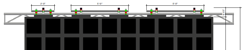 front view with dims