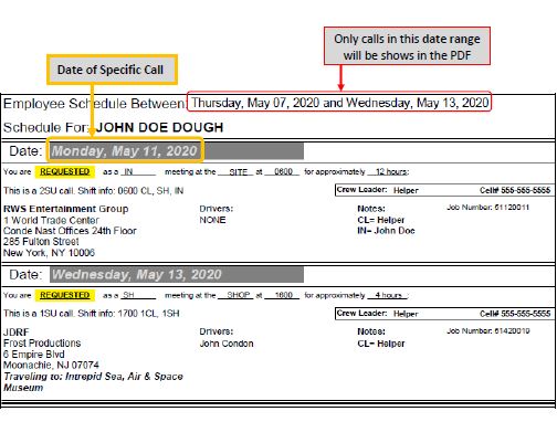 commons:How to Read Your Schedule